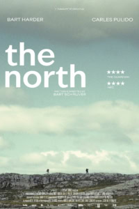 Samenhangend met film en entertainment, een afbeelding van een filmposter voor "the north" met rustige, natuurlijke kleuren en een landschap voor een filmtheater website.
