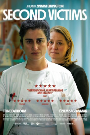 Ziekenhuisfilm Second Victims met arts en verpleegkundige in klinieke setting, medische dramafilm, medische verhalen, ziekenhuisimpressie, gezondheidszorg, dokters en verpleegkundig personeel.