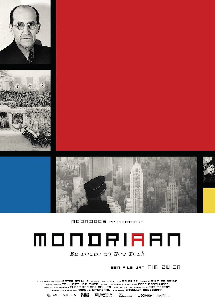 Poster van Mondria(a)n, en route to New York