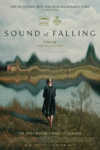 Sound of Falling film poster with a girl standing by a distorted lake scene, emphasizing emotional storytelling and cinematic experience.