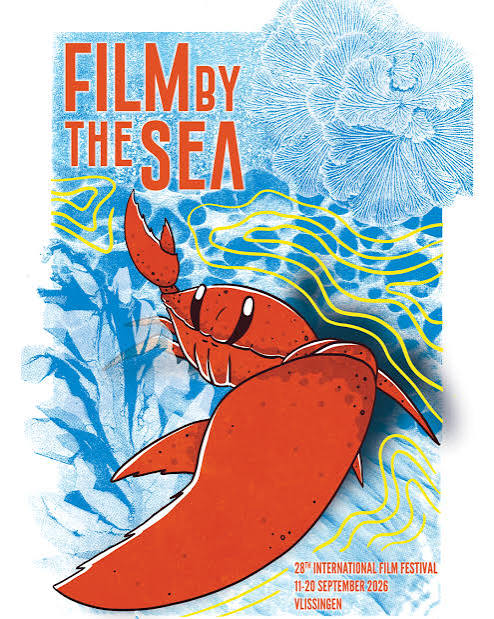 Poster voor Film by the Sea 2026 met een kreeft en onderwaterwereld, promotie van het internationale filmfestival in Middelburg.